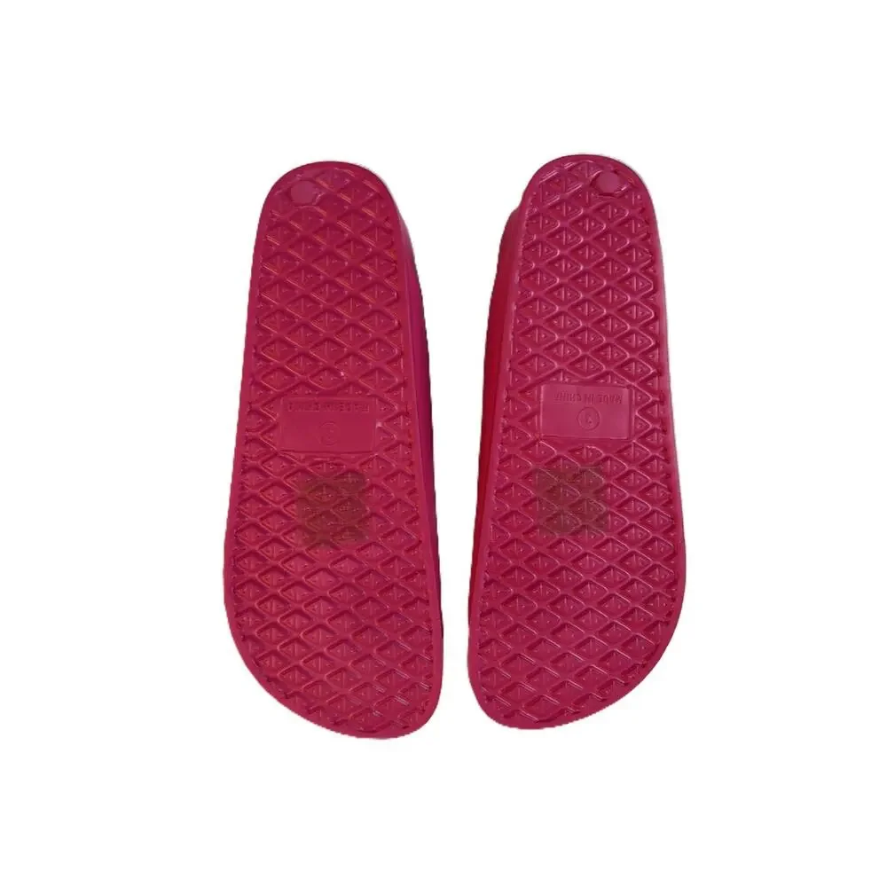 New In Bag PrettyLittleThing Bright Pink Wide Fit Buckle Footbed EVA Sliders-US5 - Picture 8 of 8